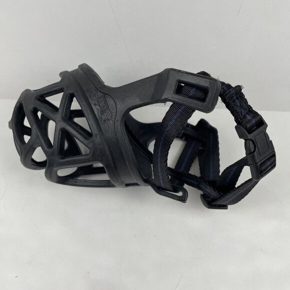 Mascota 4 Rubber Dog Muzzle Anti-Bite Black Buckle Closure - Picture 1 of 8
